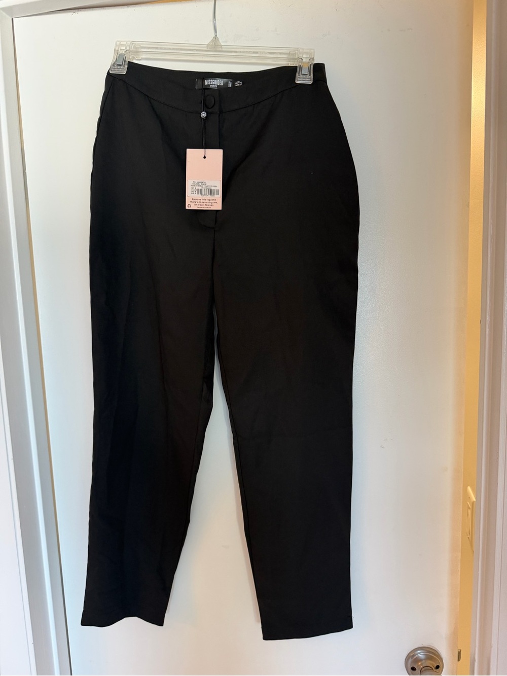 Missguided Black petite cigarette trousers